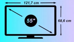 55寸电视长宽多少厘米